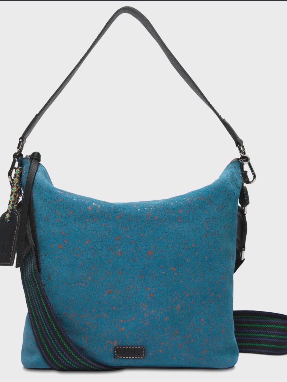 Consuela Hobo Nilo Teal Blue Adjustable Strap Crossbody Bag